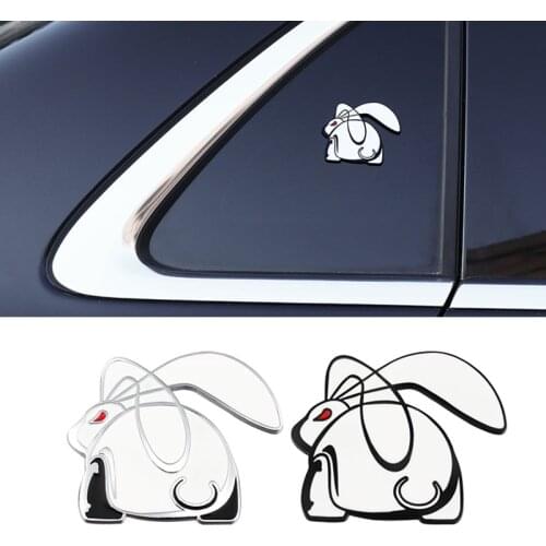 3D Metal Running Rabbit Emblem Car Sticker Rear Trunk Badge for Volkswagen VW Jetta Polo Golf 4 7 GTI Universal Car Accessories