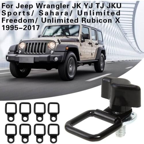 New 8pcs Heavy Duty Cargo D Ring Tie Down Anchors for Jeep Wrangler JK YJ TJ JKU Sports Unlimited Freedom Rubicon X 1995-2017