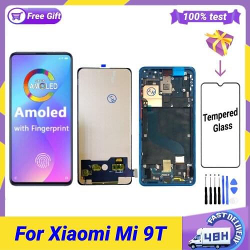 Original AMOLED 6.39" for Xiaomi Mi 9T Pro Mi 9t Mi9t LCD Redmi K20 Pro LCD Display Touch Screen Digitizer Assembly Repair Parts