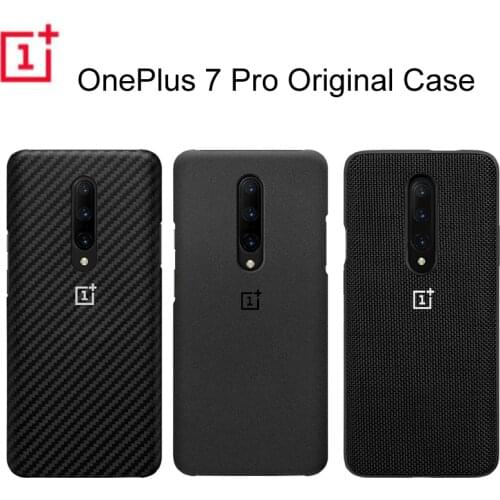 Original Official OnePlus 7 Pro Protective Case Karbon Carbon Sandstone Nylon Bumper Case Back Cover Shell for OnePlus 7Pro
