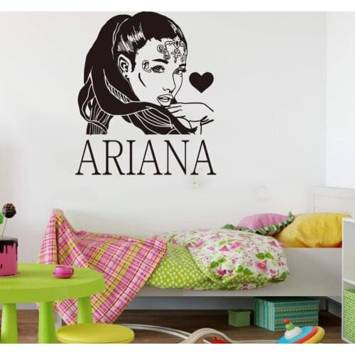 Modern Ariana Grande Music R&B Pop Wall Sticker Girl Room Bedroom Ariana Grande Music Singer Wall Decal Living Room Vinyl Decor