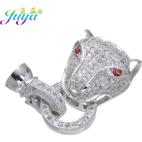 Beadwork Jewelry Components Leopard Head Fastener Hook Clasps For Natural Stone Crystals Bracelet Pearls Necklace DIY Making