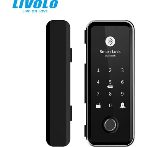 LIVOLO 899T Smart Wifi Wireless Fingerprint Glass DoorLock, Keypad Control, Double Hook Stainless Steel Lock Core