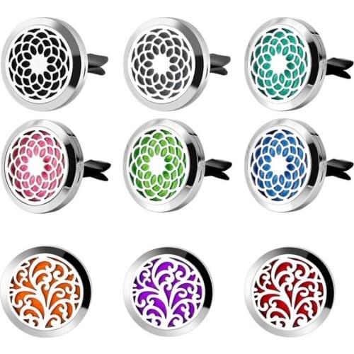 Aromatherapy Jewelry Locket Pendant Car Perfume Diffuser Car Air Freshener Vent Clip Aroma Essential Oil Pendant