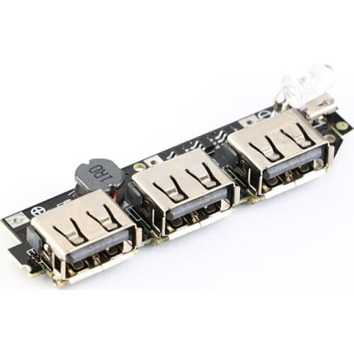 3 USB Output 5V 2A 1A Lithium Li-ion 18650 Battery Charging Board LED Indicator Mobile Power Bank Charger Module