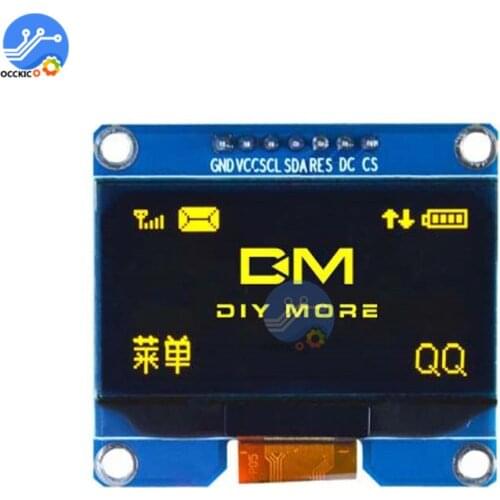 1.54 Inch IIC Serial OLED Display Screen Module 128X64 I2C SPD0301 Drive 7PIN SPI Communication LCD Screen Board for Arduino