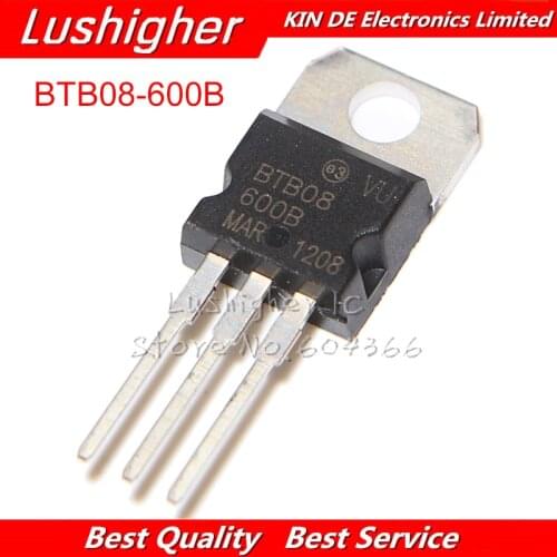 10PCS BTB08-600B TO220 BTB08 600V TO-220 Triac Switch