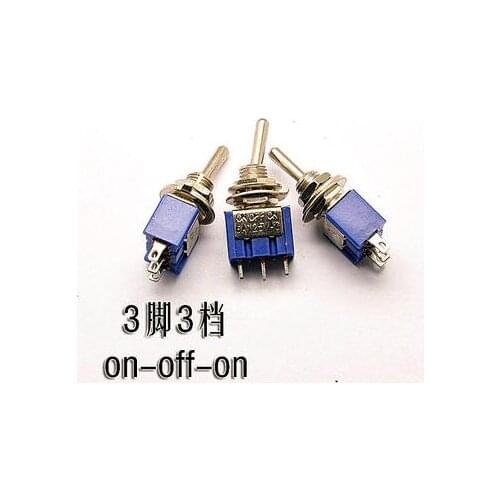 10pcs/lot Mini MTS-103 3-Pin ON-OFF-ON 6A 125V 3A250VAC Toggle Switches Good Quality