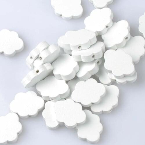Natural Wooden beads 2018 new White Cloud Spacer Beads For Jewelry Making 22x17mm 20Pcs DIY MT2008X