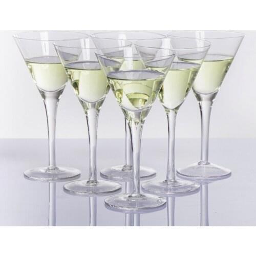 6PCS Creative Hand-blown Red Wine Glass Champagne Glass Cocktail Glass Crystal Cup Short Wine Glass