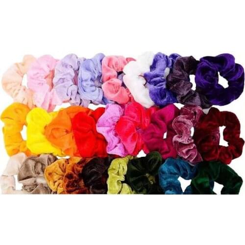 Velvet Band Scrunchie Elastic Hair Ties Headwear Rope Adult Hair Rope Hair Accessories Band Simple bow hair scrunchies