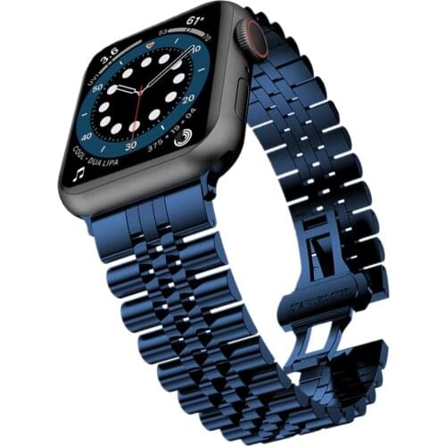 Wristband for Apple Watch 6 Stainless Steel Bracelet 38mm 40mm 42mm 44mm Top Business Metal Link Strap iWatch 5/4/3/2/1/SE Band