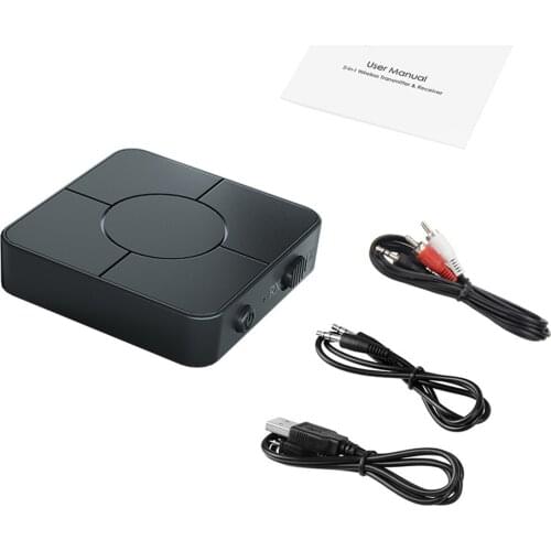 BT 5.0 Audio Receiver Transmitter 3.5mm AUX Jack RCA USB Dongle Stereo Wireless Adapter with Mic For Car Music PC Headphone