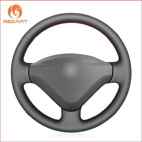 Black Artificial Leather Car Steering Wheel Cover for Peugeot 207 Expert Partner Citroen Berlingo Jumpy Fiat Scudo Toyota Proace