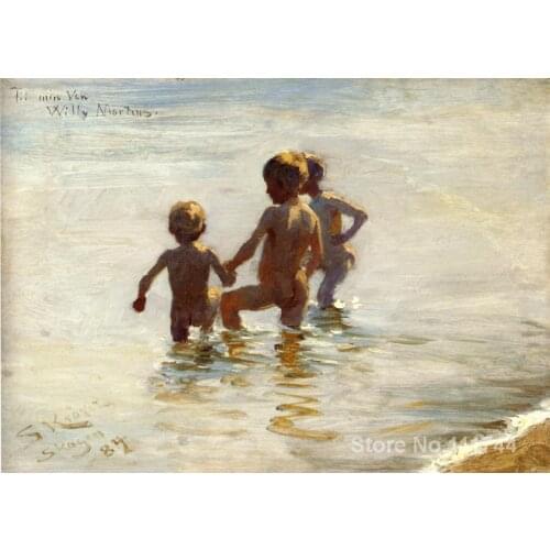 Danish art A Summers Day at Skagen South Beach Peder Severin Kroyer paintings for sale High quality Hand painted