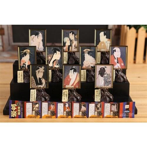 Action FigureGallery Japanese EdoDongzhou fast write music Ukiyo-eSiwan ornaments portrait Decoration Best Gifts 10 pcs/set
