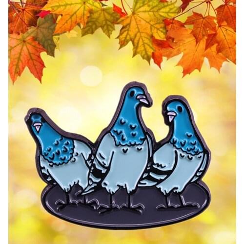 City pigeons pride racing dove enamel pin messenger avian bird club supporter brooch badge