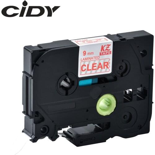 CIDY Tze 122 Tz122 red on clear Laminated Compatible P touch 9mm tze-122 tz-122 tze122 Label Tape Cassette Cartridge
