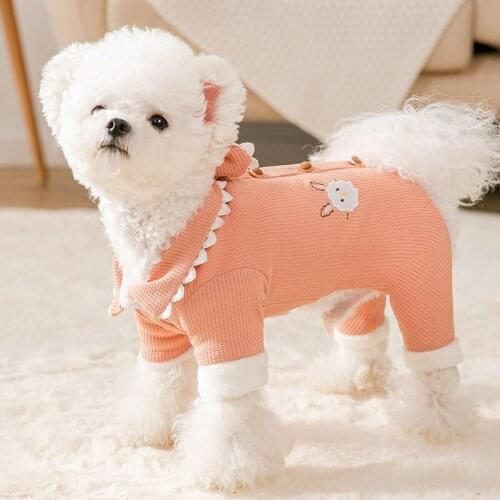 Dog Costume The New Autumn and Winter Thickened Warmth Small and Medium-sized Dog Four-legged Clothes Cat Pet Clothes