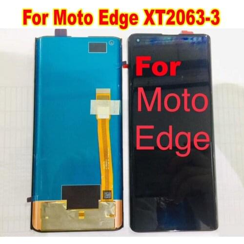 Best Working Sensor XT2063-3 LCD Display Touch Screen Digitizer Assembly Glass Panel For Motorola Moto Edge Mobile Pantalla