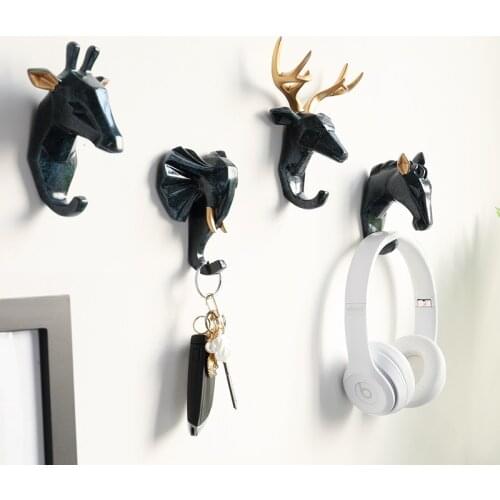 Cute Animals Key umbrella Hook Hanger Wall Hanger Design Decorative Hooks Towel for Kitchen Key Holder wall hooks decorative