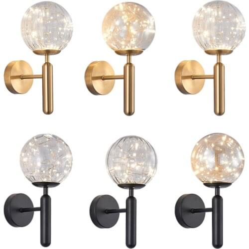 New Nordic Modern Wall Lamp Living Room Bedroom Bedside Wall Sconce Creative TV Background Wall Corridor Wall Lamps