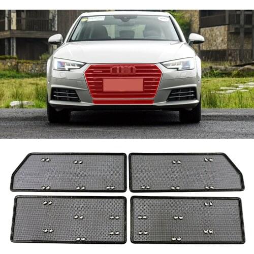 For Audi A4 B9 2016-2019 Front Grille Mesh Insect Net Cover Trim Radiator Protective Condenser Protection Anti Pest Dust Garbage