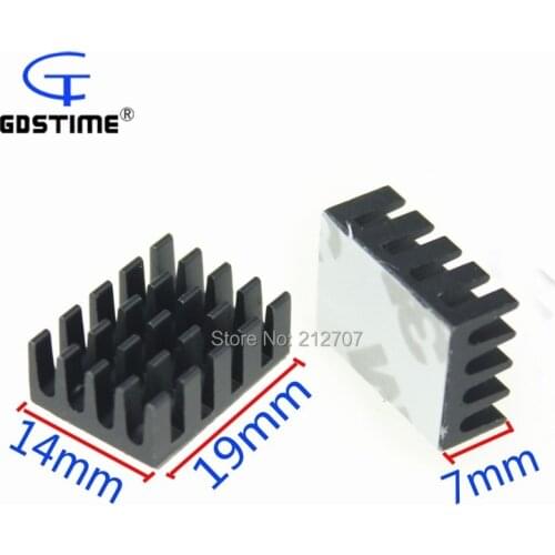 20 Pieces/lot Gdstime 19mm x 14mm x 7mm Heatsinks With Adhesive Tapes Cooler Aluminum Hest sink Radiator