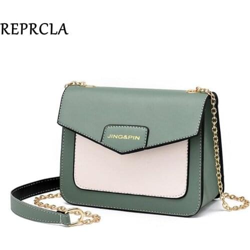 REPRCLA 2021 New Women Bags Fashion Chain Crossbody Bags for Women Handbags Designer Flap PU Leather Messenger Shoulder Bag