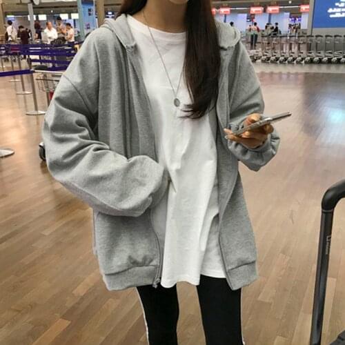Harajuku Sweatshirts Women Solid Color Y2k Clothes Loose Oversize Hoodie Vintage Casual Long Sleeve Hoodies Women худи оверсайз