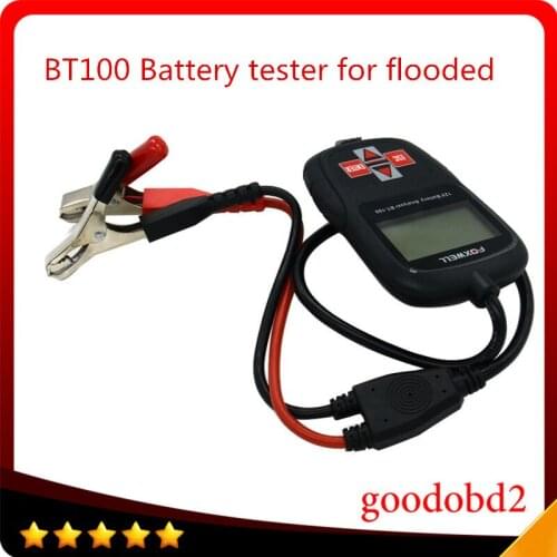 FOXWELL BT100 12V Car Battery Tester for Flooded, AGM, GEL Original BT 100 12 Volt Digital All Cars Data Battery Analyzer