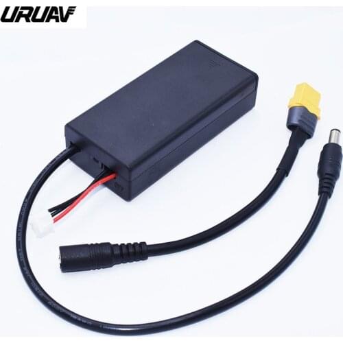 URUAV 2S 7.4V 18650 Cell Battery Case Box Rechargeable DC5.5*2.5 Without Battery For FPV Goggles Video Headset RC Quadcopter DIY
