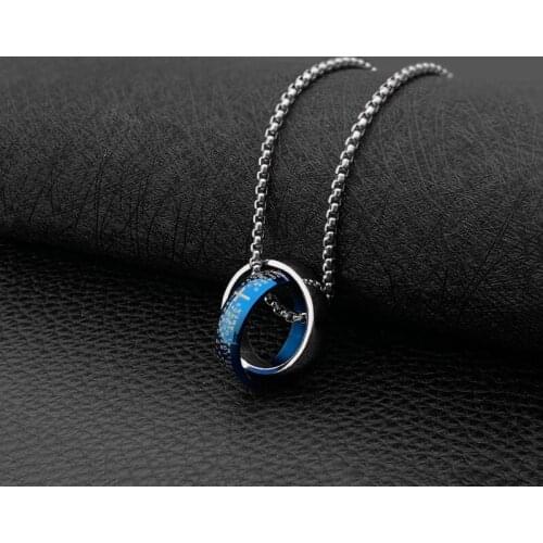 Bible Cross with Circle Pendant Necklace Female Clavicle Chain Jesus Stainless Steel Necklace Hipster Gift Collier