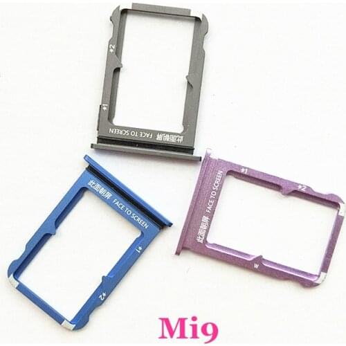 10pcs/lot SIM Card Tray Slot Holder For Xiaomi 9 SIM card Adapter for Mi 9 Mi9