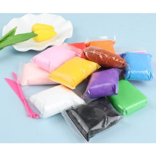 12 Color Air Dry Colorful Clay Creative DIY Handmade Educational Toy Kids Gift DIY Handmade Toy Gift