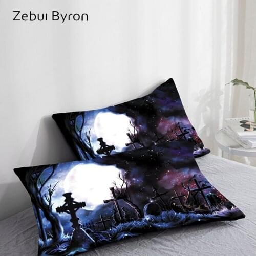 3D HD Pillow Case Pillowcase Custom/50x70/50x75/50x80/70x70 Decorative Pillow Cover,Halloween grave Bedding,drop ship