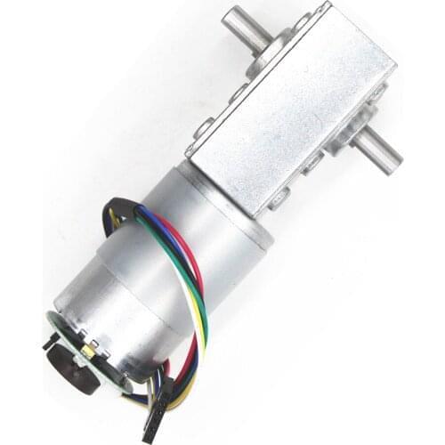 5840-555 Encoder Geared Motor, Large Torque Belt Encoder Motor, Worm Gear Motor 12V-24