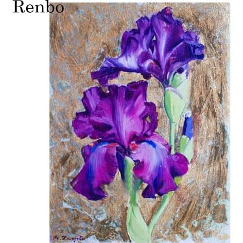 5D diamond painting purple iris flower Full Diamond mosaic cross stitch kits needlework 3D paint by diamond round square