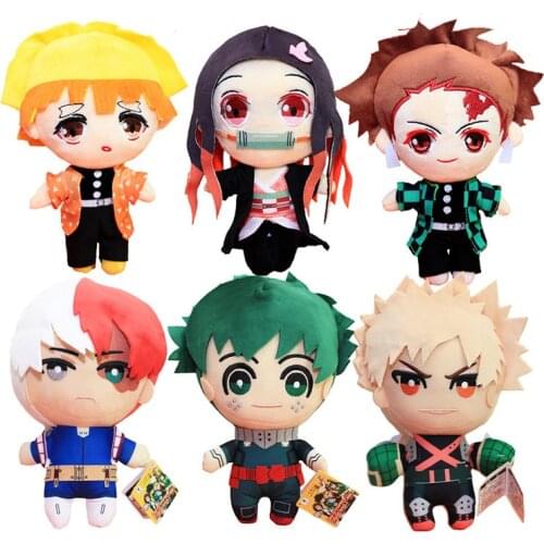 Anime My Hero Academia Izuku Midoriya Katsuki Bakugou Shouto Todoroki Plush pendant toy Soft Stuffed dolls Gift