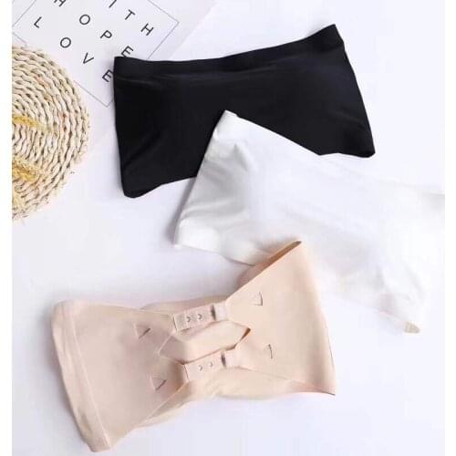 Fashion Solid Tube Top Women Casual Women Lady Bandeau Comfortable Strap Bras Tops Tube Chest Wrap Underwear Black White