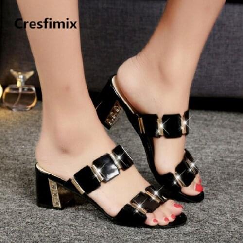 Cresfimix Womens High-heeled Shoes