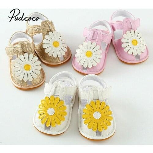 2019 Children Summer 0-18M Newborn Infant Baby Girl Princess Floral Sandals Sneakers Toddler Soft Crib Walkers Shoes Drop Ship