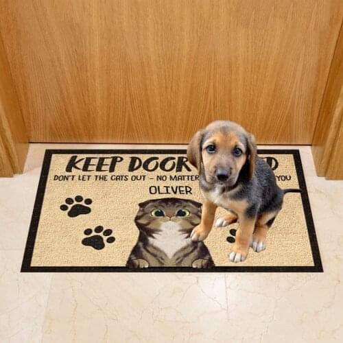 Door Mat Indoor/Outdoor Rug Front Door Welcome Mat For Outside Porch Entrance 50*80cm new cartoon retro cat door mat