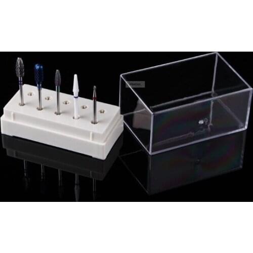10 Hole Nail art Drill Bit box electric manicure machine Small Holder pedicure stand tools