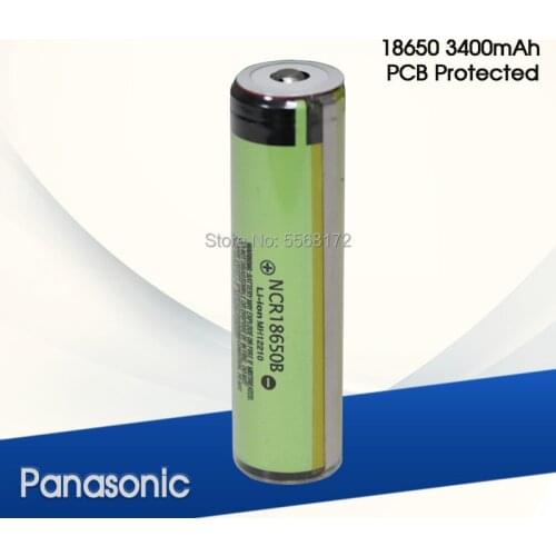 Panasonic 2019 Original 18650 NCR18650B 3400mah Lithium Rechargeable battery 3.7v with PCB For Flashlight batteries