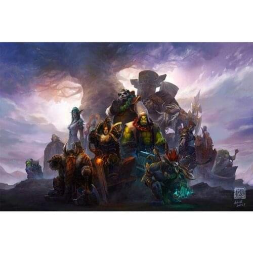 World Of Warcraft DIY Embroidery 11CT Cross Stitch Kit Craft Needlework Set Canvas Printed Cotton Thread Cartoon Home Decor Hot