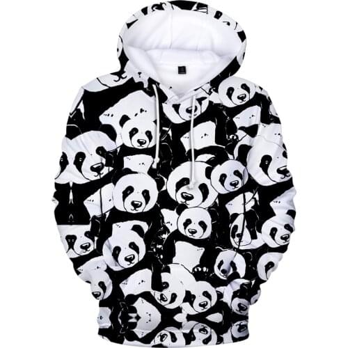 New Novelty 3D Print Panda Hoodies Men Women Style Cute Sweatshirt Pullover Panda 3D Hoodies Casual Hooded Oversized