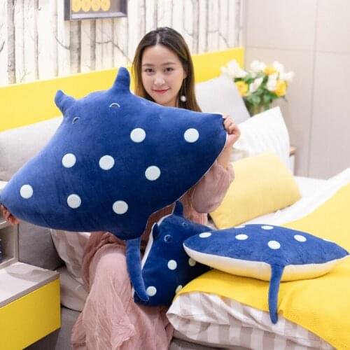 New Cute 1PC 50/60/80CM Devil Fish Plush Toys Simulation Stuffed Animals Toys Dolls Soft Plush Little Devil For Kids Gifts Sofa
