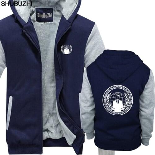 Anonymous Clothes cotton Fabr Anonymous warm coat unisex camiseta de los hombres guns n roses mass effect winter hoodies sbz268