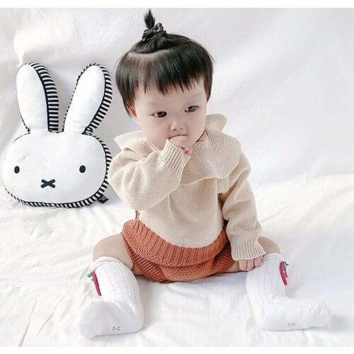 Newborn Girl Clothes Baby Boys Long Sleeve knitting Romper Winter Autumn Newborn Doll collar Patchwork Jumpsuit Outfit